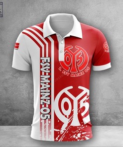 Show Love for FSV Mainz 05 with 3D Bundesliga Polo Shirt in All Over Print and Breathable Fabric