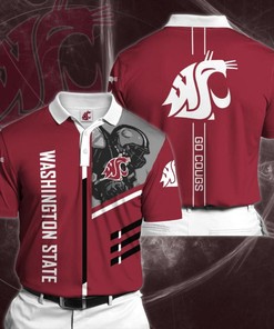 Show Off Your Cougar Pride with the NCAA Washington State Cougars Go Cougs Polo Shirt with Breathable Fabric