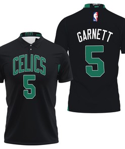 Show Off Your Love For Boston Celtics Kevin Garnett #5 With This Great Player Black Statement Edition 2019 Polo Shirt