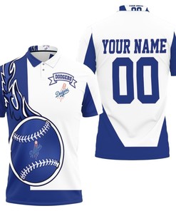Show Off Your Love for the LA Dodgers with a Personalized 3D All Over Print Polo Shirt