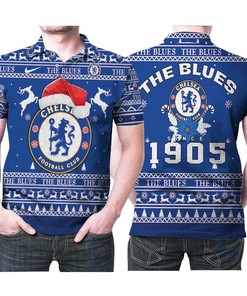 Show The Blues Chelsea Football Club Some Love with Ugly Christmas Sweater 3D Polo Shirt All Over Print 3D T-Shirt