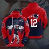 Show Your Fan Support with Custom Sport All Over Print Hoodie 3D for New England Patriots Fans