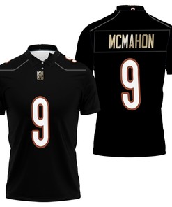 Show Your Love For Chicago Bears Legend Jim Mcmahon #9 In This Nfl American Football Legacy Vintage Navy Polo Shirt