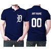 Show Your Love for Detroit Tigers with Any Name 00 2019 Team Black Jersey Polo Shirt in 3D