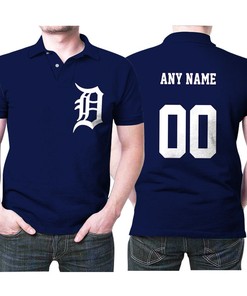 Show Your Love for Detroit Tigers with Any Name 00 2019 Team Black Jersey Polo Shirt in 3D