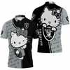 Show Your Love for Hello Kitty with Oakland Raiders Hello Kitty Fan Jersey 3D All Over Print Polo Shirt