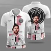 Show Your Love for Messi and Paris Saint-Germain FC with White Polo Shirt with 3D All Over Print