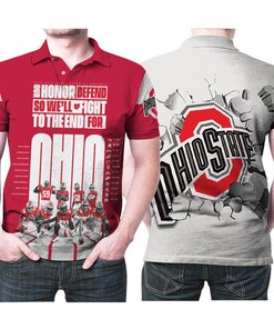 Show Your Love for Ohio State Buckeyes Football Team Polo Shirt with 3D All Over Print and Inspirational Quote