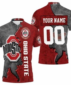 Show Your Love for Ohio State Buckeyes Footballs with Personalized 3D All Over Print Polo Shirt - Perfect for Fans!