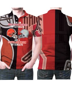 Show Your Love for Ohio and Cleveland Sports with the Fighting Buckeyes and Browns Fans Polo Shirt