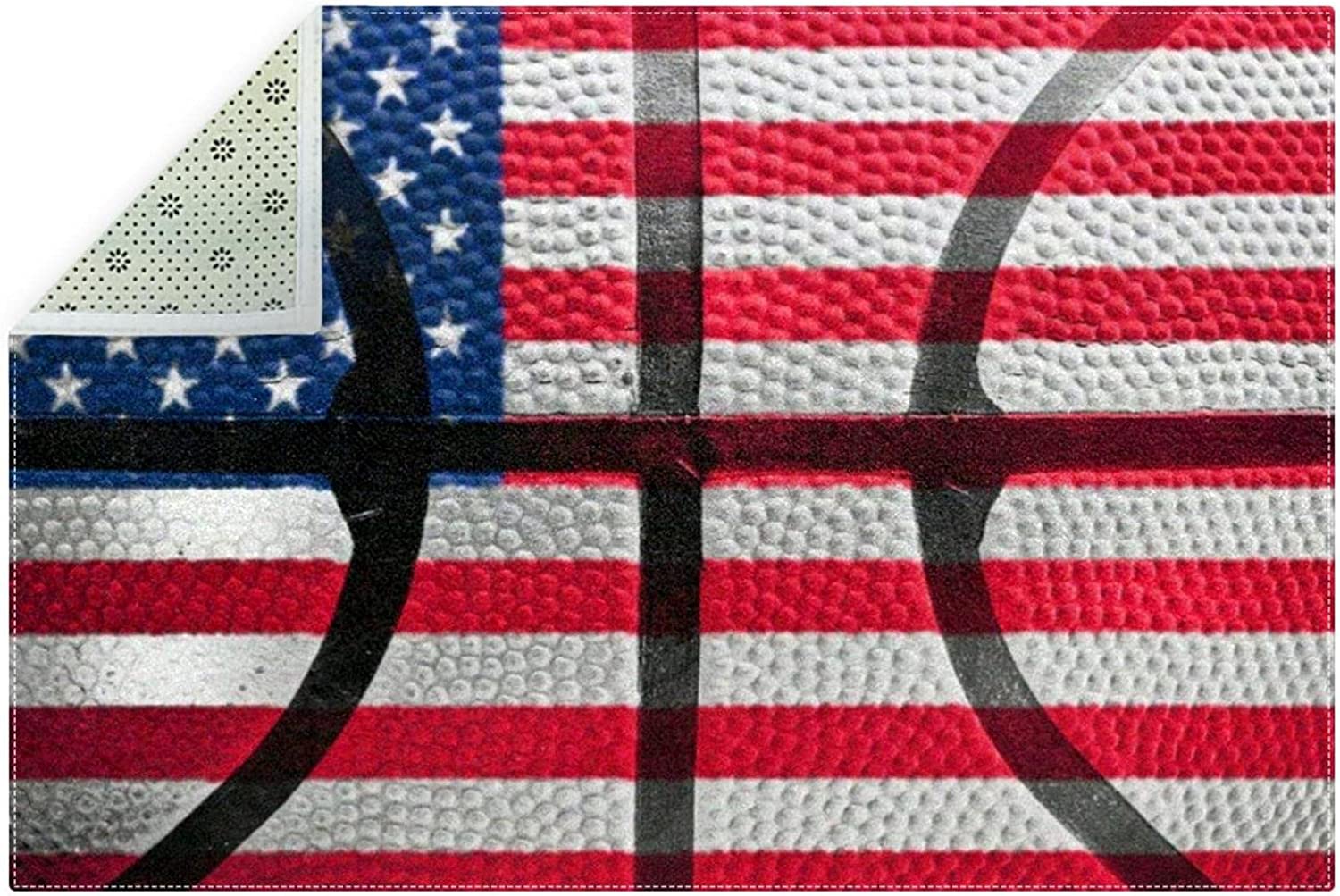 Show Your Patriotism and Style with a Basketball Court American Flag Area Rug for Bedroom and Living Room Decor