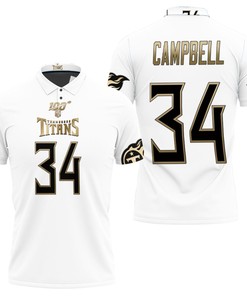 Show Your Respect for Tommie Campbell #34 with Tennessee Titans Golden Edition Jersey Style Polo Shirt