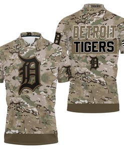 Show Your Support For The Detroit Tigers With Our Camouflage Veteran 3d Jersey Polo Shirt All Over Print Shirt