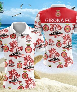 Show Your Support for Girona FC with 3D Printed Polo Shirt in All Over Print and Breathable Fabric