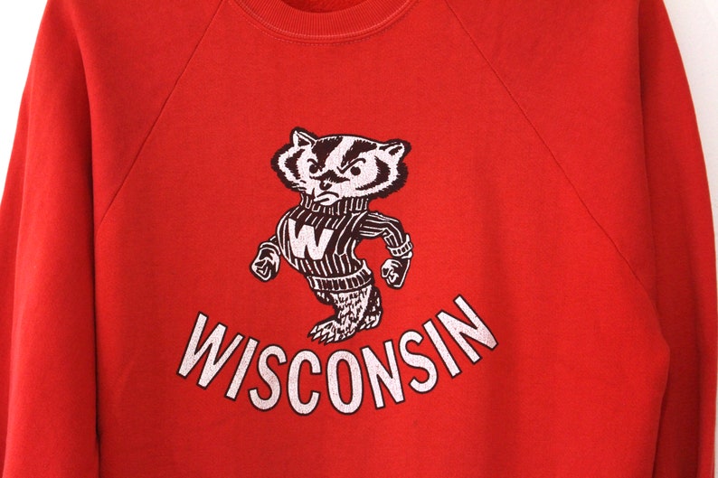 Show Your Support for University of Wisconsin with Vintage Style Sweatshirt Bundle, NCAA Fan Gift - Image 2