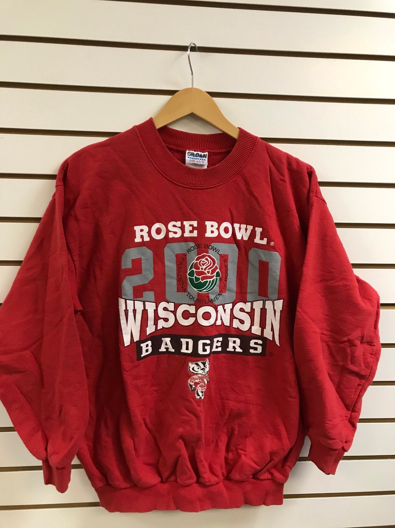 Show Your Support for Wisconsin Badgers with Vintage Style 2000 Rose Bowl Sweatshirt Bundle, NCAA Fan Gift