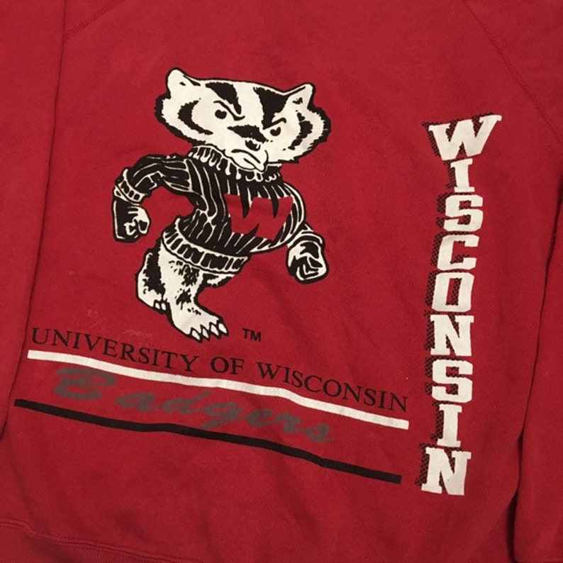 Show Your Support with Wisconsin Badgers Vintage Style Sweatshirt Bundle, NCAA Fan Gift - Image 2