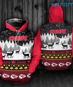 Show Your Support with a Go Chiefs Red Gold Kansas City Hoodie 3D
