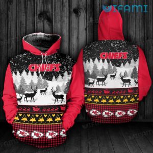 Show Your Support with a Go Chiefs Red Gold Kansas City Hoodie 3D - Image 2