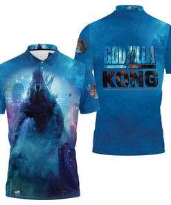 Show off Your Love for Godzilla Vs. Kong with Unique Storm Clouds Polo Shirt in All Over Print and Breathable Fabric