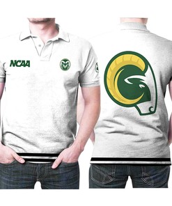 Show off your Colorado State Rams pride with our classic white polo shirt featuring the team's mascot logo and unique