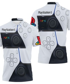 Show off your Gaming Skills with Playstation 5 Gaming Controller Design Pattern 3D Polo Shirt All Over Print