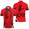 Show off your love for AC/DC with a Typogprahy polo shirt featuring the band's name in unique font