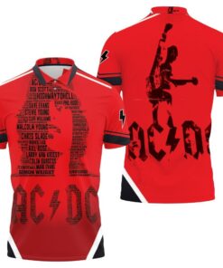 Show off your love for AC/DC with a Typogprahy polo shirt featuring the band's name in unique font