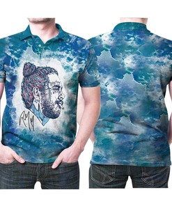 Show off your love for Post Malone with American Singer Producer Actor Signature Sky 3D All Over Print Polo Shirt