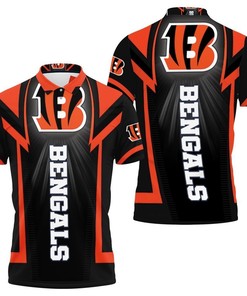 Show off your love for the Cincinnati Bengals with our personalized all-over print polo shirt, perfect for any fan.