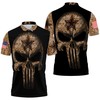Show off your pride in the Camo Skull Dallas Cowboys American Flag Polo Shirt, featuring All Over Print