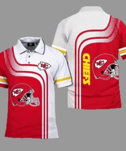 Show off your team spirit with this Art Kansas City Chiefs Nfl Printed 3D All Over Print Polo Shirt.