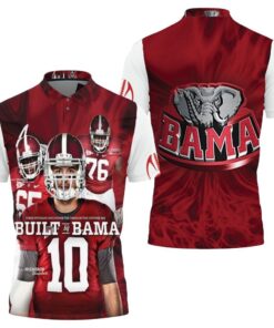 Show support for Chance Warmack, Mccarron, and Flucker on the Alabama Crimson Tide with a Built by Bama polo shirt