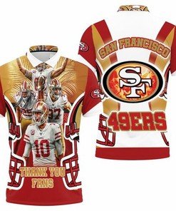Show your gratitude with San Francisco 49ers Thank You Fan 3D All Over Print Polo Shirt