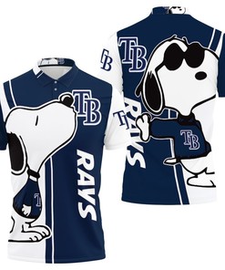 Show your inner Snoopy love with a printed polo shirt themed around Tampa Bay Rays for Snoopy lovers
