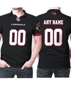 Show your love for Arizona with the Arizona Cardinals logo Alternate Game Black 2019 All Over Print Polo Shirt