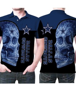 Show your love for Dallas Cowboys Nfl with Sugar Skull Flower Pattern 3D All Over Print Polo Shirt