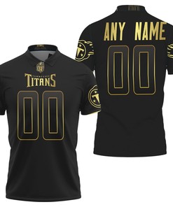 Show your love for Nfl America Football and the Tennessee Titans with a Logo-themed Black Golden Edition Polo Shirt