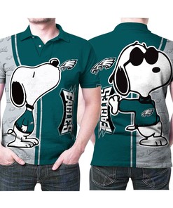 Show your love for Snoopy Kiss Philadelphia Eagles Logo 3D All Over Print Polo Shirt