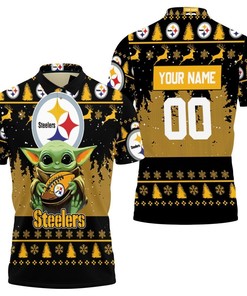 Show your love for the Steelers with our Personalized 2020 Football Season Baby Yoda Hugs Pittsburgh Steelers Polo Shirt