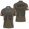 Show your support for the Buffalo Bills and Bruce Smith #78 with a 2019 Camo Salute to Service Custom Polo Shirt.