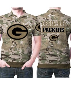 Show your team spirit with our Green Bay Packers NFL Football Team Logo Camouflage Color Polo Shirt