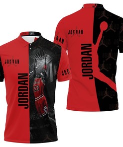 Showcase Your Love for Michael Jordan Chicago Bulls 23 with a Polo Shirt Featuring All Over Print and 3D T-Shirt