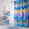 Shower Curtain, Boho Hippie, Faux Tie-Dye, Optional Towels ,Bath Mat, Colorful Bathroom Decor