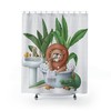 Shower Curtain Funny Lion for Kids Bathroom - Animal Bathroom Decor & Housewarming Gift Included