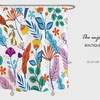 Shower Curtains Decorative, Colorful Flowers with Unique Design, Tropical Plants Bathroom Bathtubs Home Decor