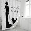 Silhouette Shower Curtain Set with All You Need Is Love and A Dog Bath Mat and Towels for a Pet-Friendly Bathroom Decor