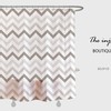 Simple Wavy Pattern Extra Thick Shower Curtain - Heavy Duty Polyester Fabric