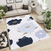 Simple and Cute Abstract Cloud Art Area Rugs with Fine Fluff High Density Living Room, Bedroom