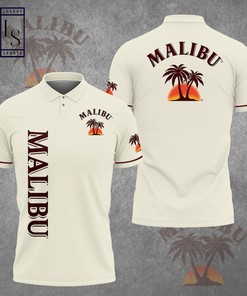 Sip and Relax with this Malibu Drinking Polo Shirt in Breathable Fabric